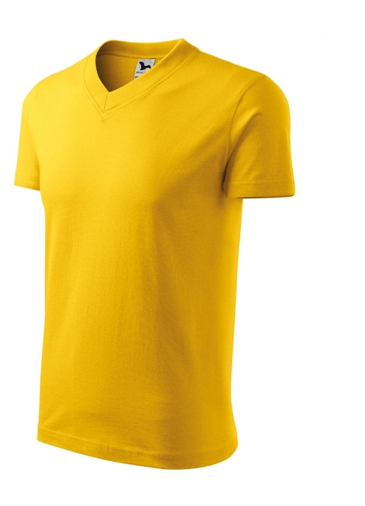 Ferfi polo, Malfini MLI-10204, V-nyaku, sarga, pamut