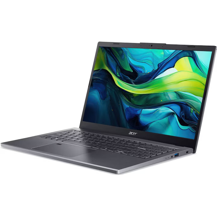 Laptop Acer Aspire 15 A15-51M-90PR cu procesor Intel® Core™ i9-13900H pana la 5.4GHz, 15.6, Full HD, IPS, 32GB LPDDR5 RAM, 1TB SSD, Intel® Iris® Xe Graphics, Windows 11 Pro, Steel Gray