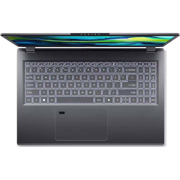 Laptop Acer Aspire 15 A15-51M-90PR cu procesor Intel® Core™ i9-13900H pana la 5.4GHz, 15.6, Full HD, IPS, 32GB LPDDR5 RAM, 1TB SSD, Intel® Iris® Xe Graphics, Windows 11 Pro, Steel Gray