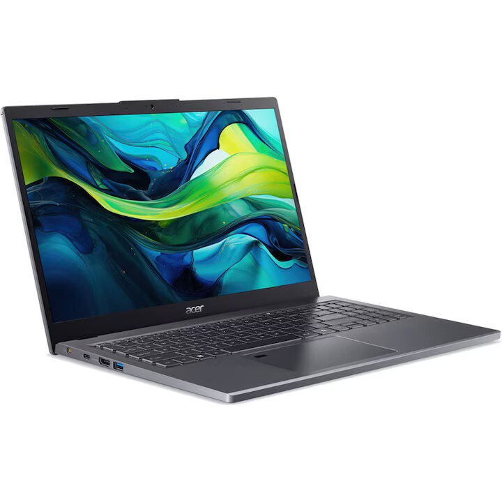 Laptop Acer Aspire 15 A15-51M-90PR cu procesor Intel® Core™ i9-13900H pana la 5.4GHz, 15.6, Full HD, IPS, 32GB LPDDR5 RAM, 1TB SSD, Intel® Iris® Xe Graphics, Windows 11 Pro, Steel Gray