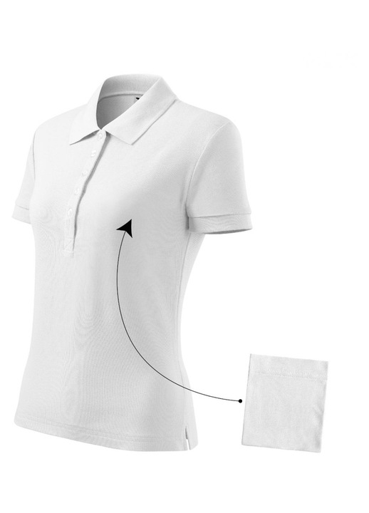 Női póló Malfini, fehér, pamut, karcsúsított szabás, rövid ujjú, 2XL INTL