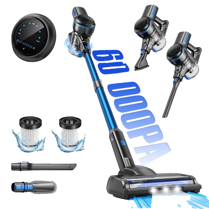 Aspirator fara fir, HEPA, albastru, 3-6 kg, 265W