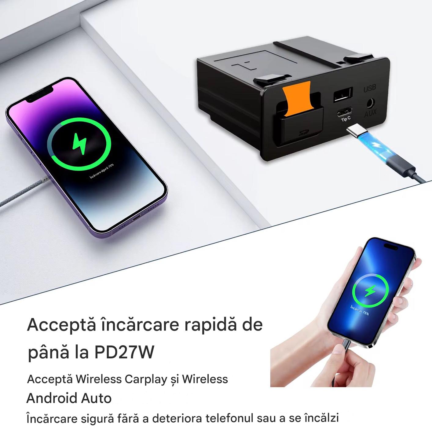 Modul CarPlay / Android auto wireless compatibil cu Mazda 2, 3, 6