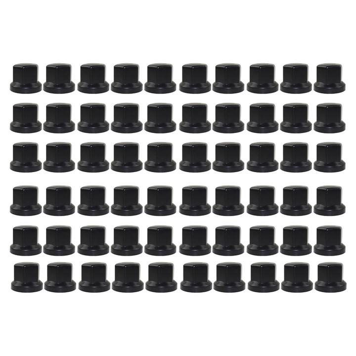 Set capace pentru șuruburi și piulițe Emzone, Pentru jante camion, Remorcă, 33 mm, Negru, 100 bucăți