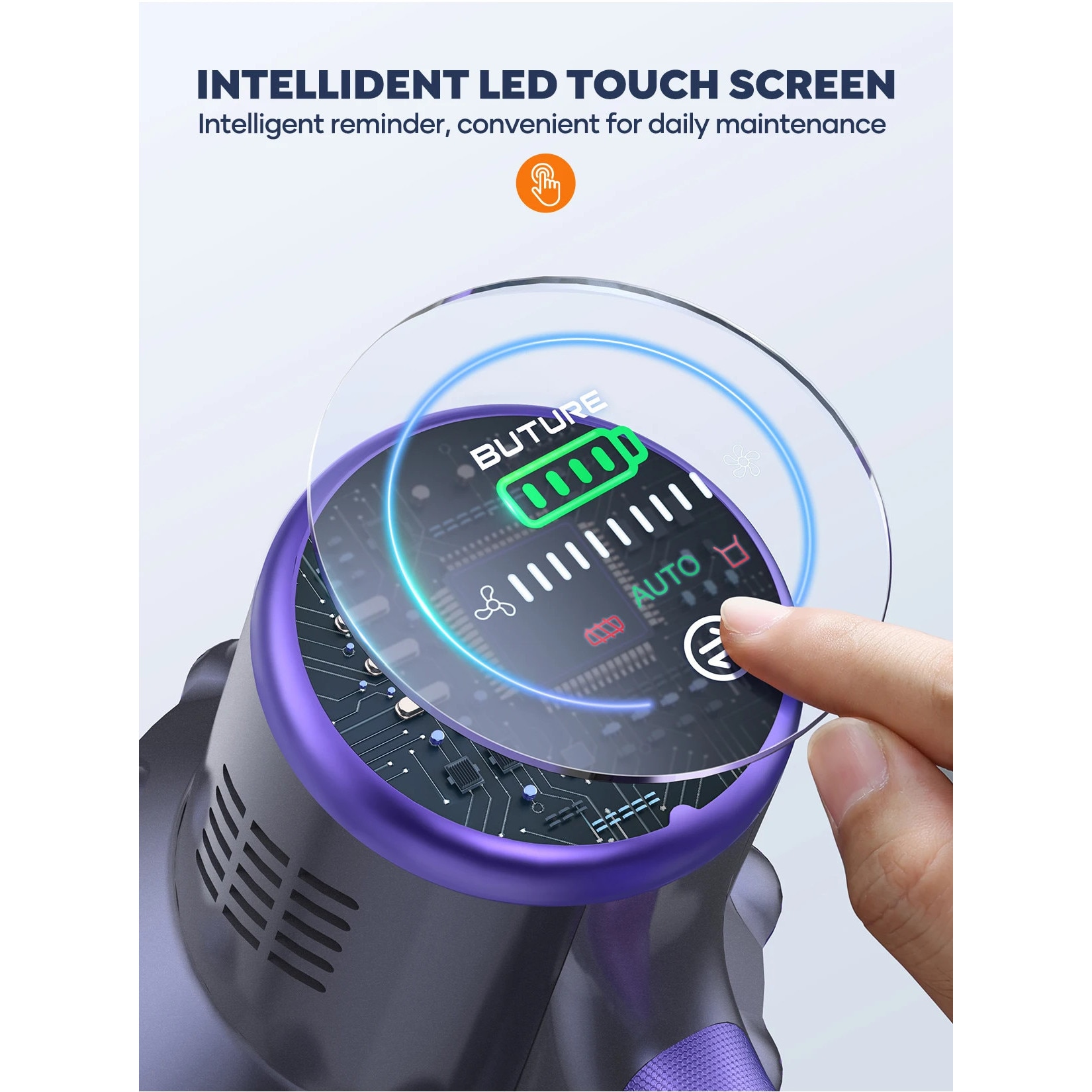 Aspirator fara fir VC70, putere 450W, 38KPa, ajustare automata a aspiratiei, capacitate recipient 1.5L, accesorii incluse