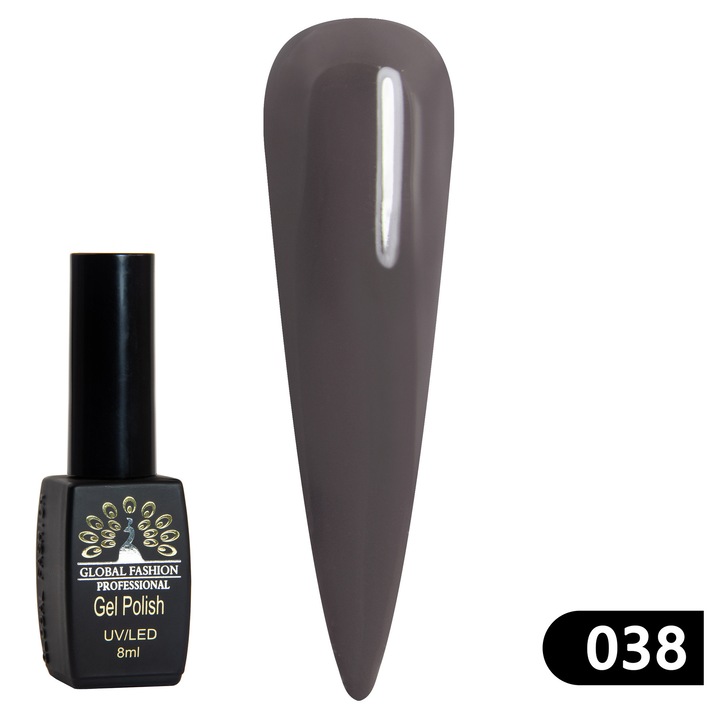 Oja semipermanenta Black Elite, Global Fashion 8ml, 038