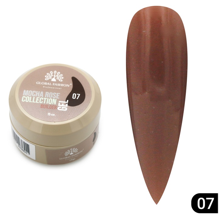Gel pentru modelarea unghiilor 15 gr, Mocha Rose Builder Gel 07
