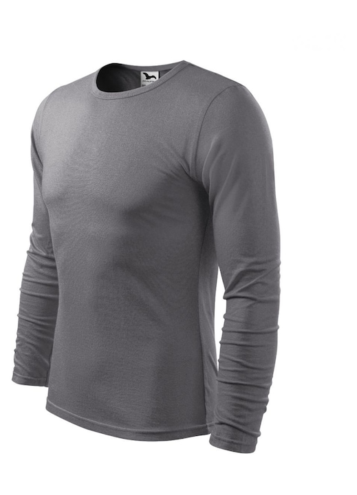 Мъжка блуза, Malfini, Fit-T LS, сива, памук, вталена кройка, 2XL INTL