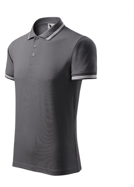 Férfi galléros póló, MALFINI, MLI-21936, szürke, pamut