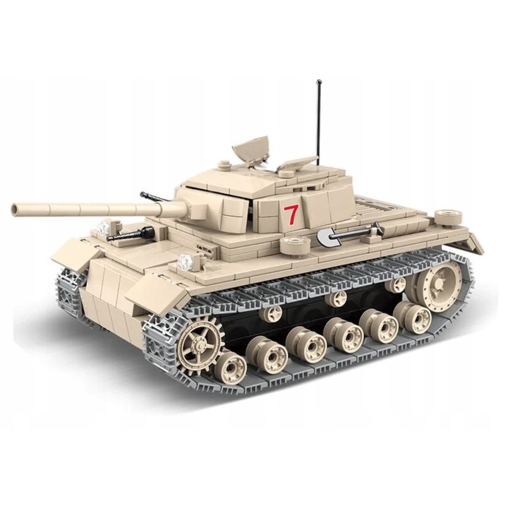 Set de constructie Pan i Pani Gadżet, 711 piese, 11.6x25cm, bej, plastic, 6 ani+