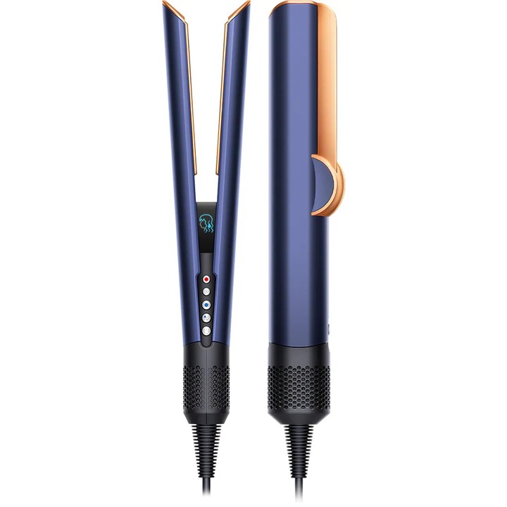 Placa Uscare Si Indreptare Par Cu Flux De Aer, 110000 Rpm, Trepte Temperatura, Mod Umed/Uscat, Aer Rece, Protectie Par Fragil, Par Neted fara Ardere, Control Inteligent Ventilatie, Culoare Albastru, HADEX®