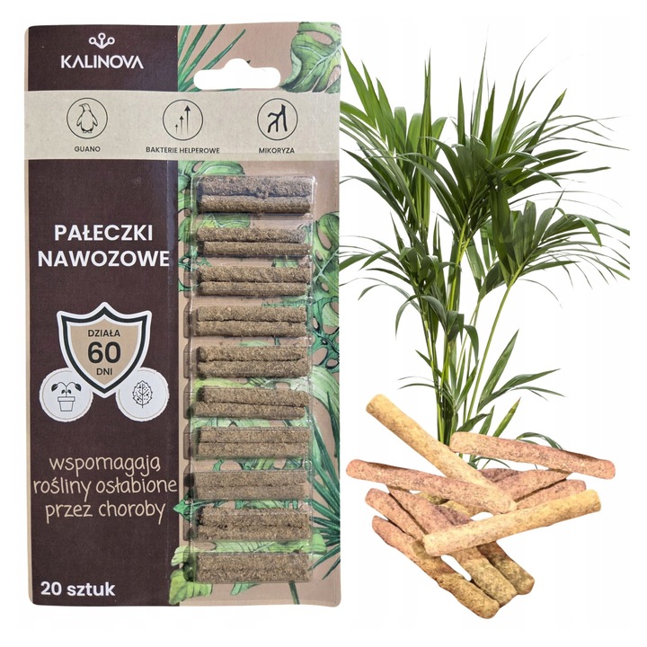 Îngrășământ mineral Npk 10-6-7 + microelemente, Kalinova, set 20 bucăți, hranesc plantele până la 60 zile, combat efectele bolilor fungice