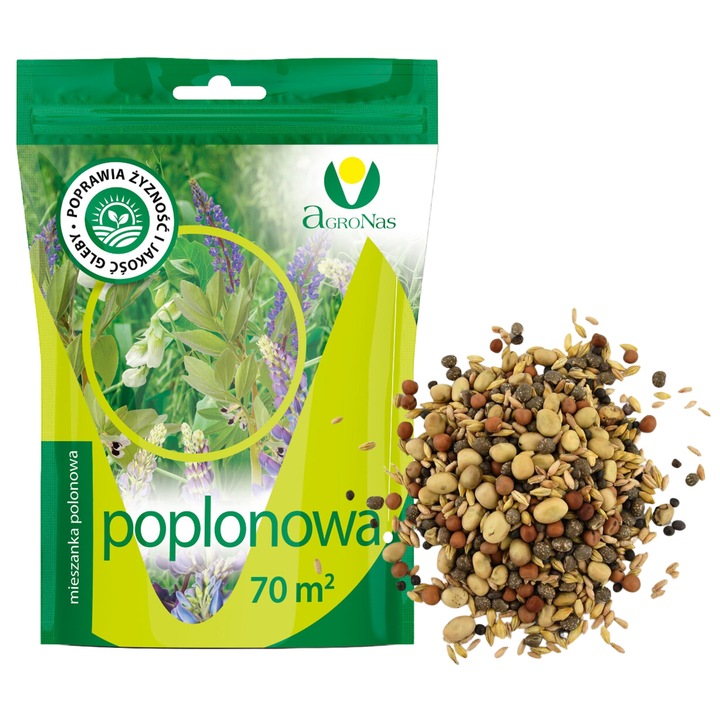 Îngrășământ Amestec de Leguminoase și Cereale, Agronas, 1 Kg, Îmbunătățește Fertilitatea Solului
