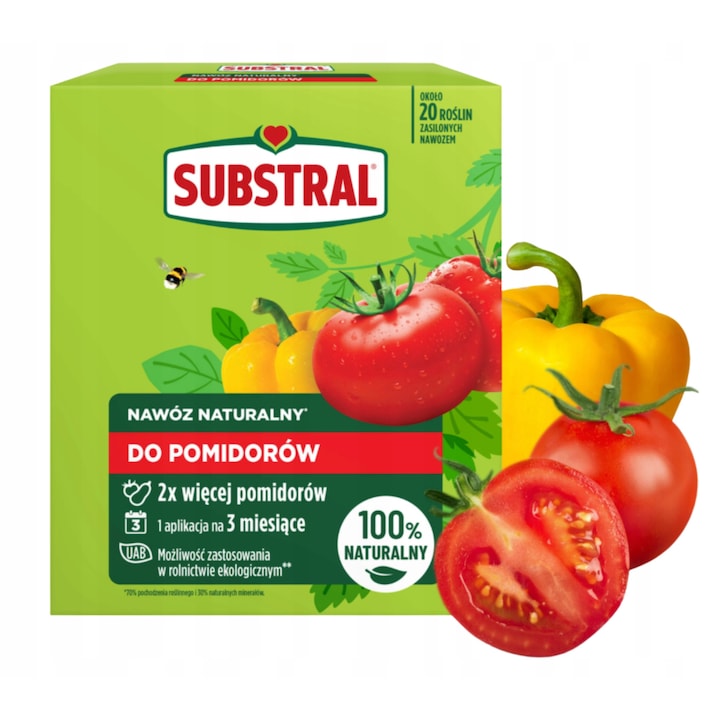 Îngrășământ Granulat Organic pentru Roșii și Ardei, Substral, 1.2 Kg, Acțiune 3 luni