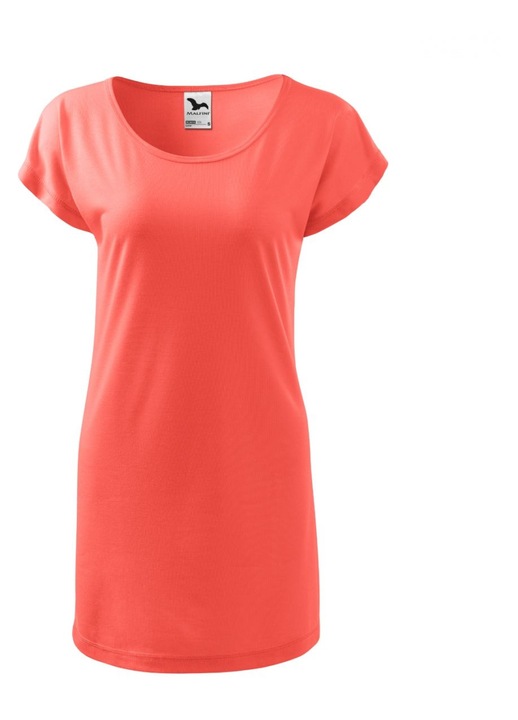 Рокля, Malfini, MLI-123A1, свободна кройка, оранжева, вискоза-еластан