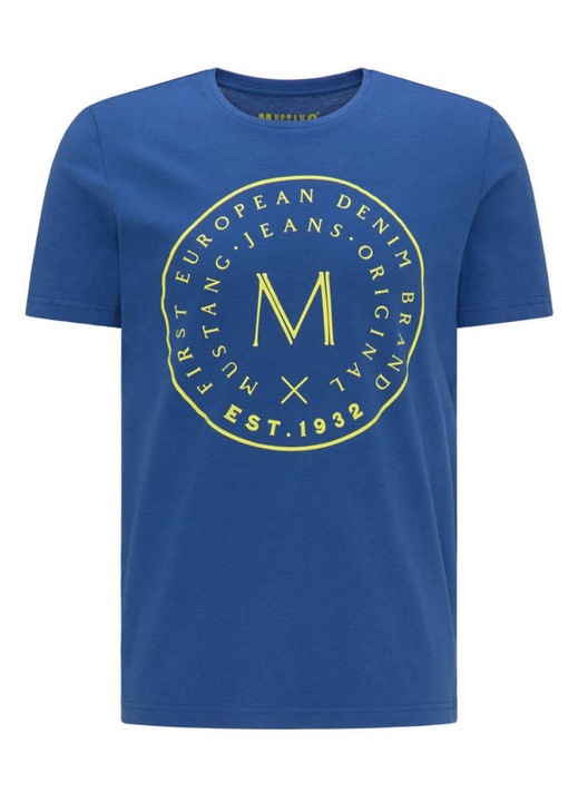 Férfi póló, Mustang 1009020 5235, kék, S INTL
