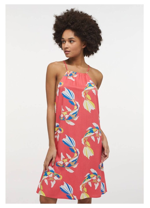 Лятна рокля, Mustang, А-силует, регулируеми презрамки, вискоза, многоцветна