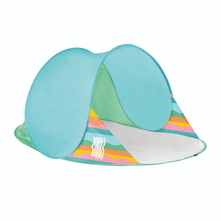 Spokey Altus strandtakaró, 195x100x85cm, önfelállító, vízálló, 2 karóval