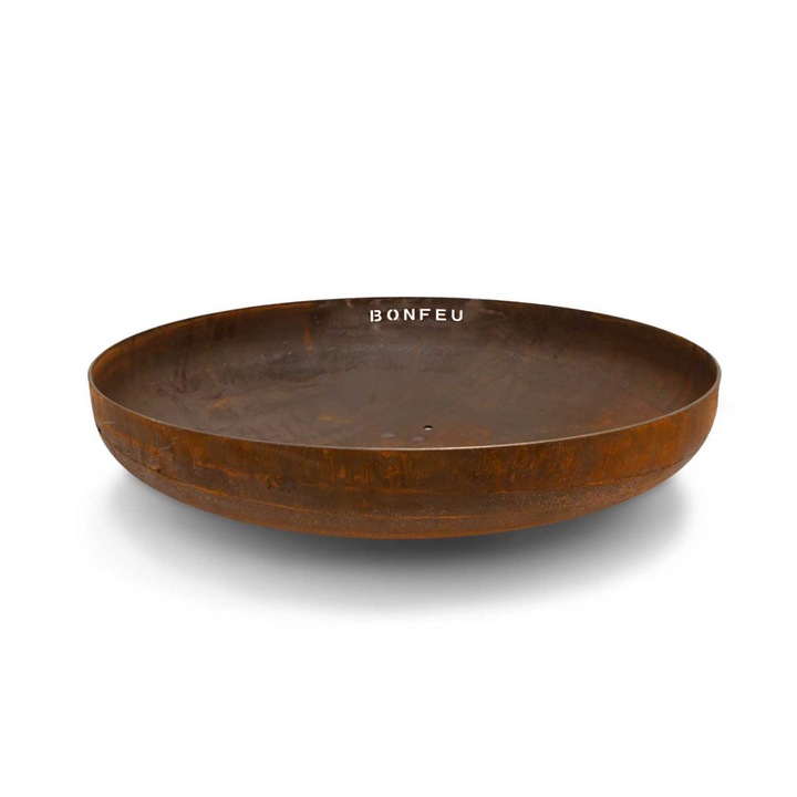 Gratar de gradina Bonfeu BonBowl, Corten, 100x100x25cm, 23,4kg, culoare ruginie