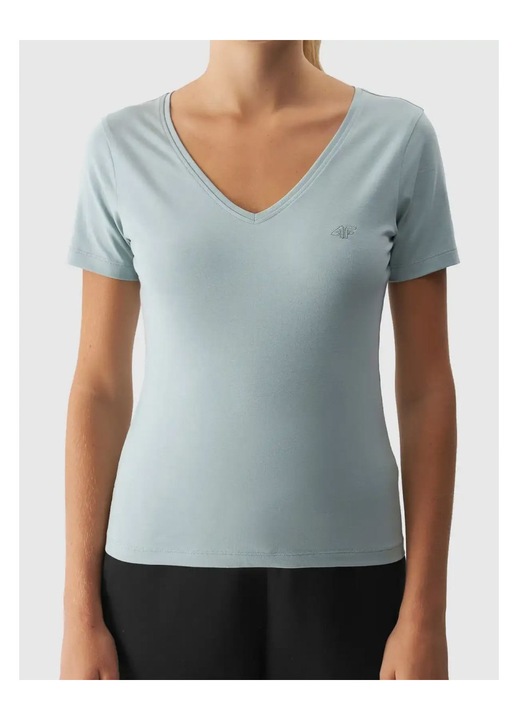 4F női póló, pamut, szürke, sokoldalú, XS INTL