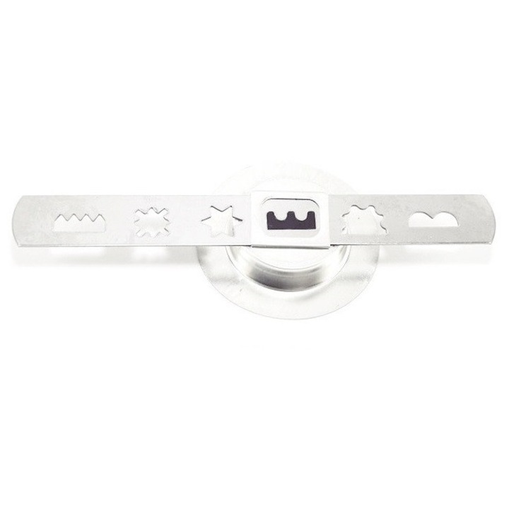 Accesoriu pentru masina de tocat carne nr. 8, forme fursecuri, plastic, ambalat individual
