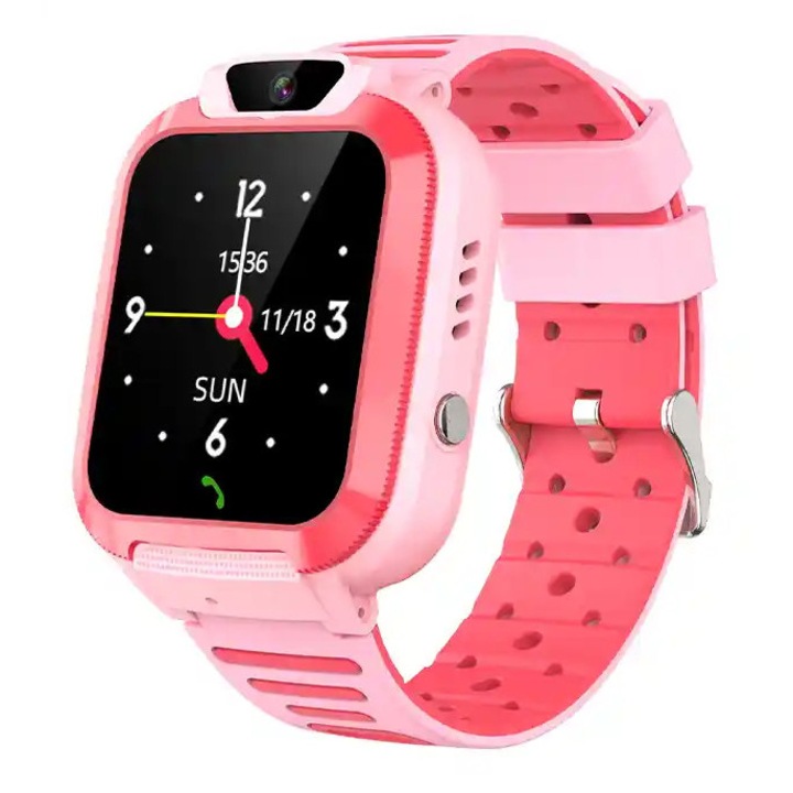 Ceas inteligent copii, EliteJunior, 1.44", cameră 8MP, roz