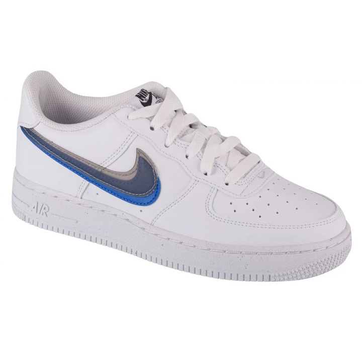Дамски спортни обувки Nike Air Force 1, бели, здрава конструкция, подплатена подметка, 37.5 EU