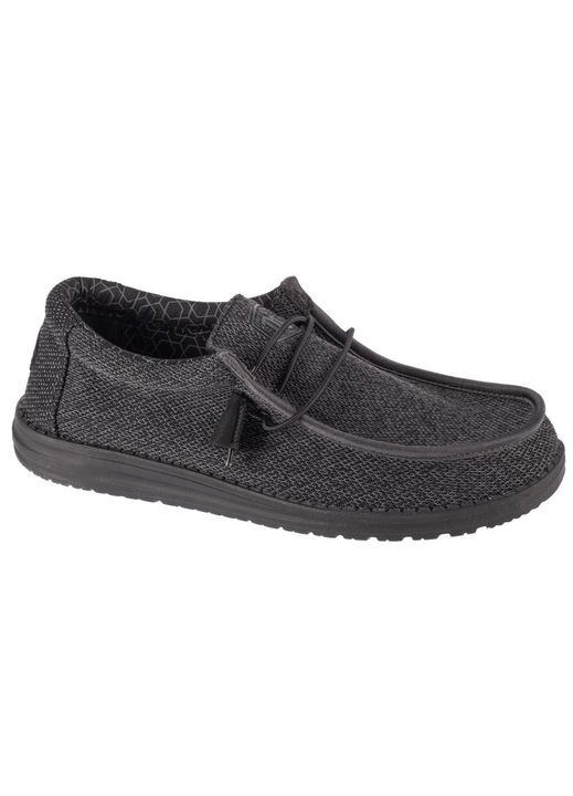 Tenisi barbati, Hey Dude, model jos, negru, material textil, 44 EU