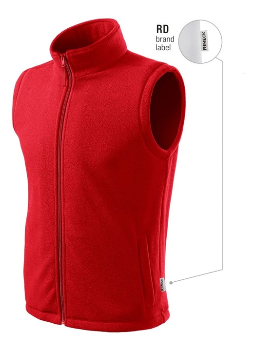 Унисекс полар елек Rimeck Vesta, изолационен материал, против натрупване, червен, полар, 2XL INTL