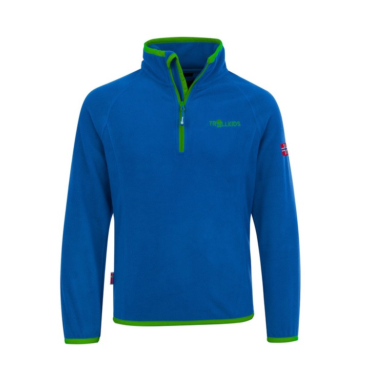 Bluza copii Trollkids Nordland Half Zip, fleece, calduros, cu fermoar
