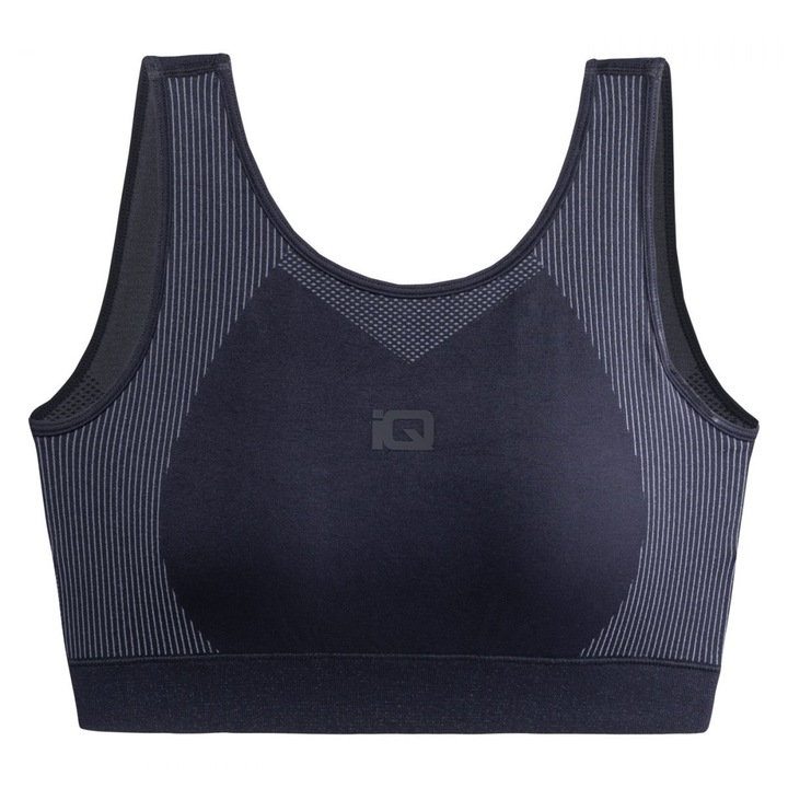 Bustiera sport IQ, model Ingel Bra W, caracteristici speciale, culoare neagra, material elastic