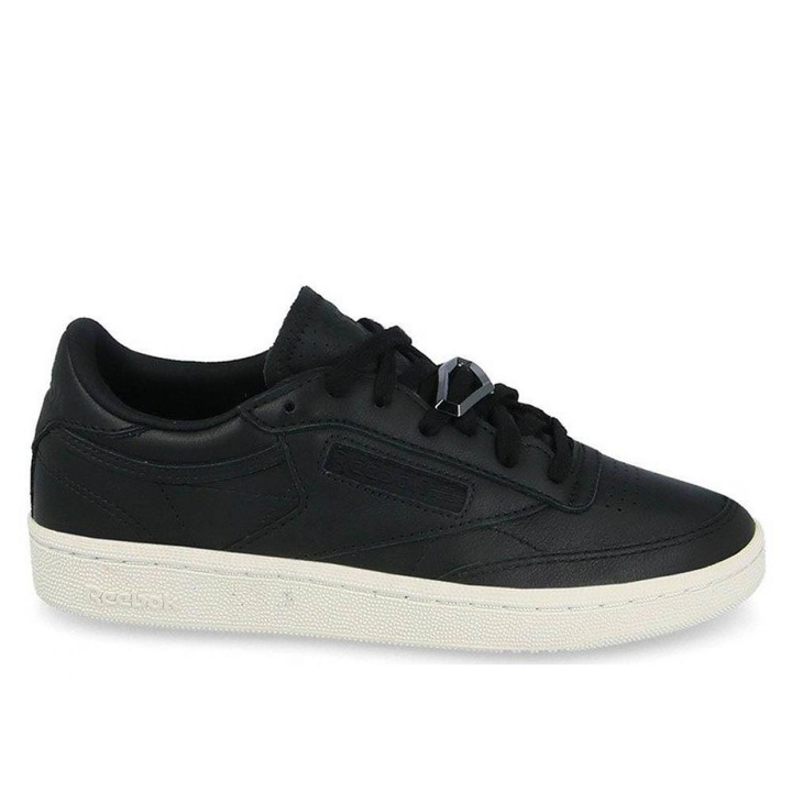Női tornacipő Reebok Club C 85 Hardware BS9596, bőr, fekete, 37 EU