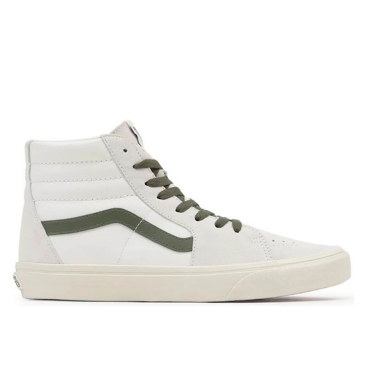 Férfi tornacipő, Vans, SK8-HI Vintage Pop, magas szárú, fehér, velúr, 42 EU