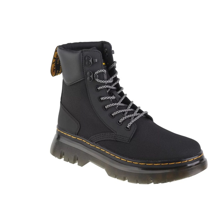 Dr. Martens Tarik bakancs, uniszex, természetes bőr, fekete, gumi talp, 45 EU