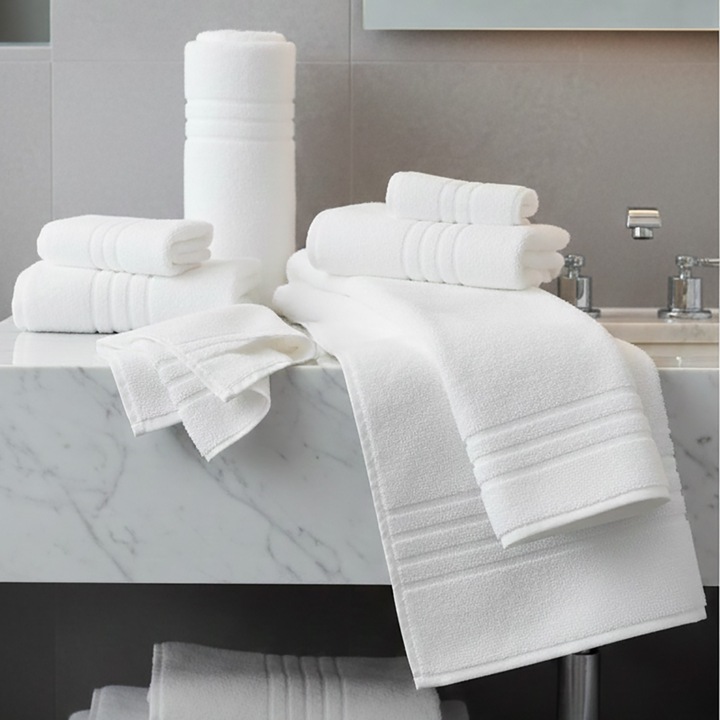 Törölköző 50x90 cm Luxury 100% Pamut Lux 600 gr./nm, Fehér