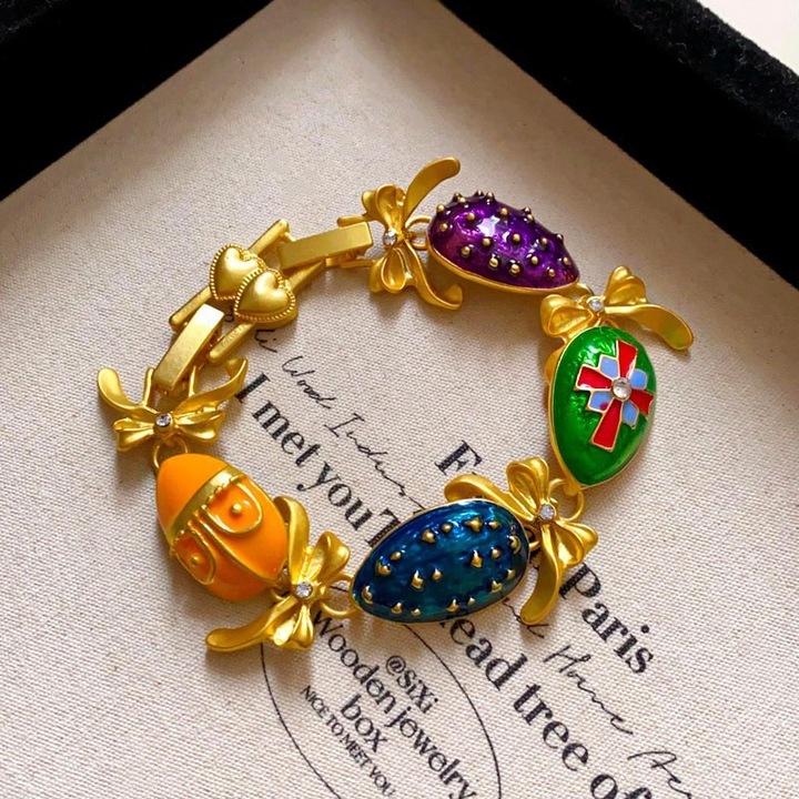 Bratara vintage cu motive florale, cupru cu strasuri, aurie, 24x2cm