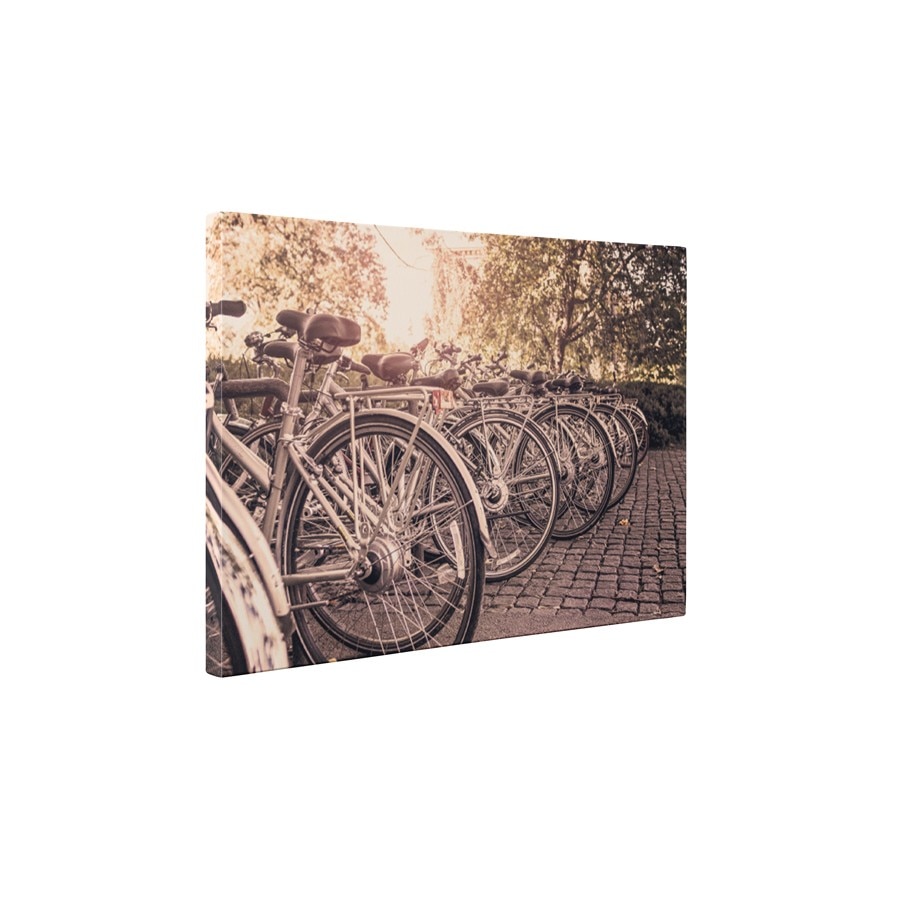 Biciclete parcate - Tablou Canvas - 15x20 cm