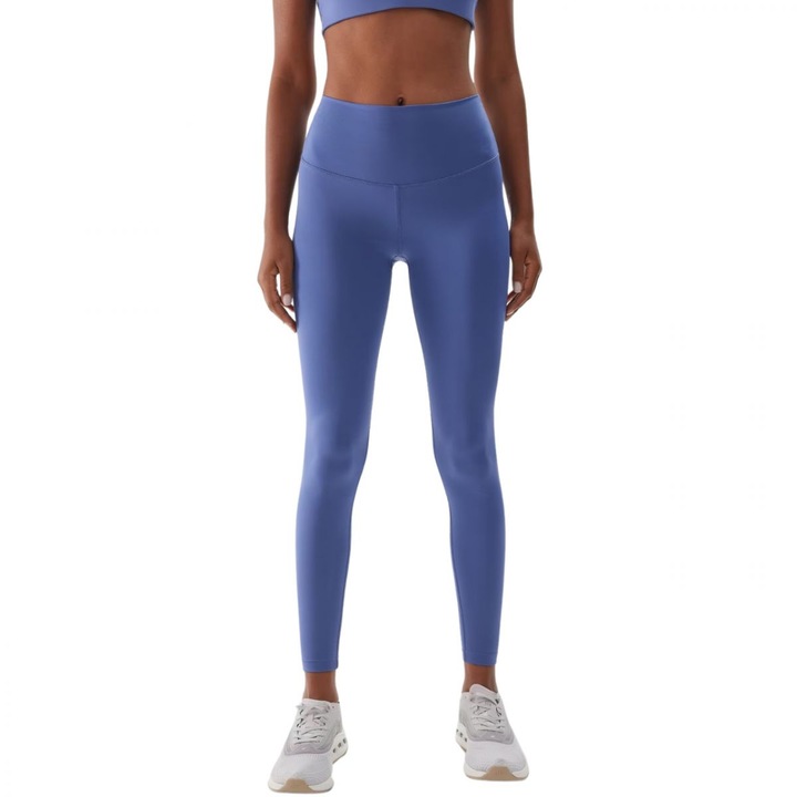 4F sport leggings, magas derék, rugalmas, kék, újrahasznosított anyag, M INTL