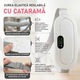 Centura Electrica Incalzire EQZER®, Centura Menstruala Reincarcabila, Masaj Abdominal cu 3 Trepte Incalzire 50–60°C, 4 Moduri Vibratii, Afisaj LED, Acumulator 1500 mAh, Incarcare USB Type-C, Terapie Crampe Menstruale, Dureri Abdominale si Lombare, Alb