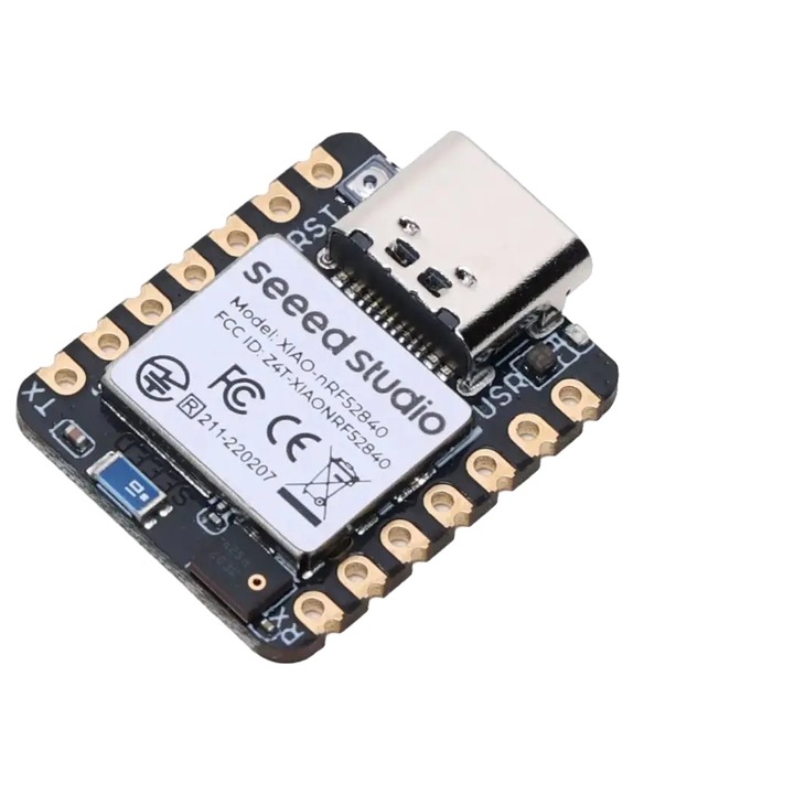 Placa de dezvoltare Seeed Studio, 21 x 17.8 mm, Bluetooth 5.0, procesor 64 MHz, consum 5 mA, compatibila cu Arduino si CircuitPython