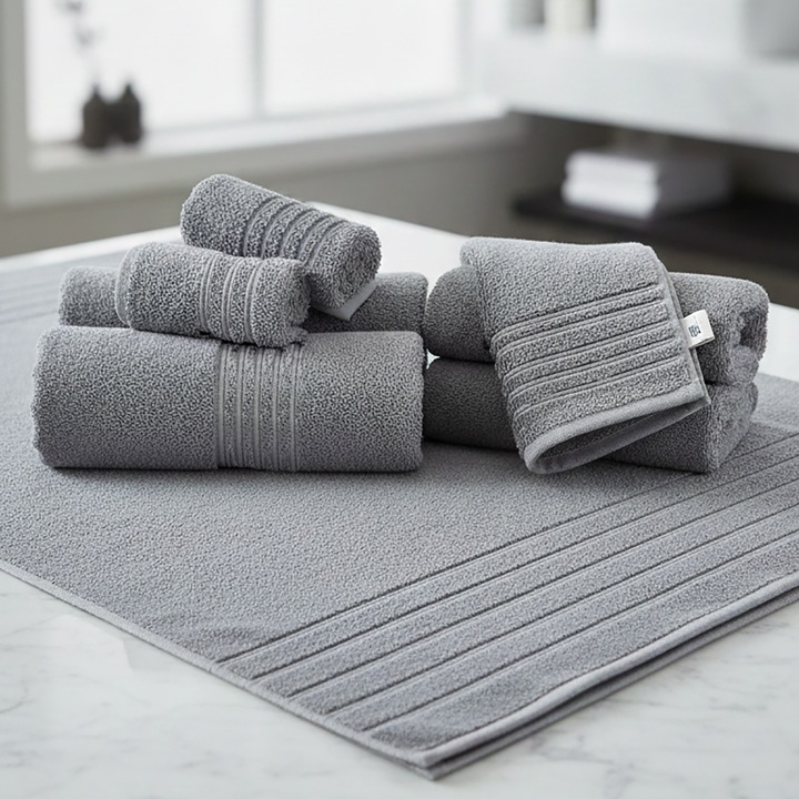 Törölköző 50x90 cm Luxury 100% Pamut Lux 600 gr./nm, Szürke