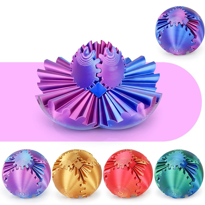 3D dekompressziós labda, interaktív játék gyerekeknek, dinamikus design, élénk színek, 10x10cm
