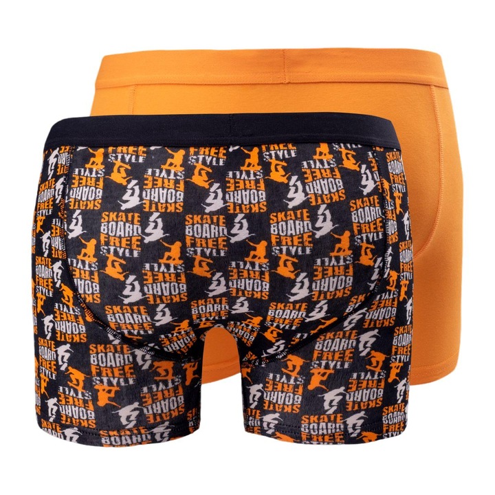 Gyermek fehérnemű, Martes, 2 darabos szett, pamut, fekete, narancssárga