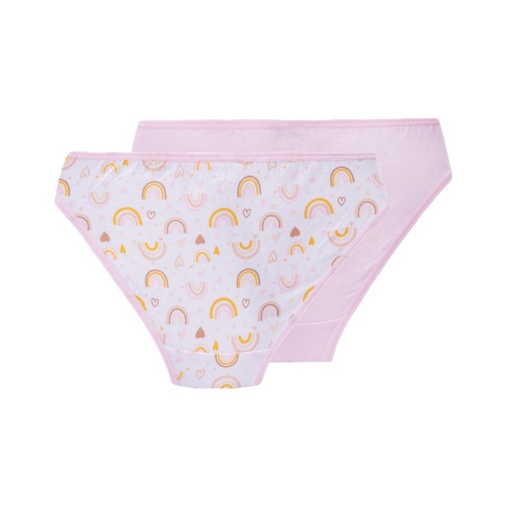 Martes gyerek fehérnemű szett 2 db-os, rózsaszín és fehér, pamut és elasztán