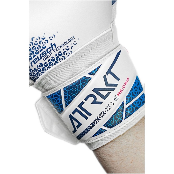 Manusi sport Reusch Attrakt RE:GRIP NC, latex, negru, marimea 9