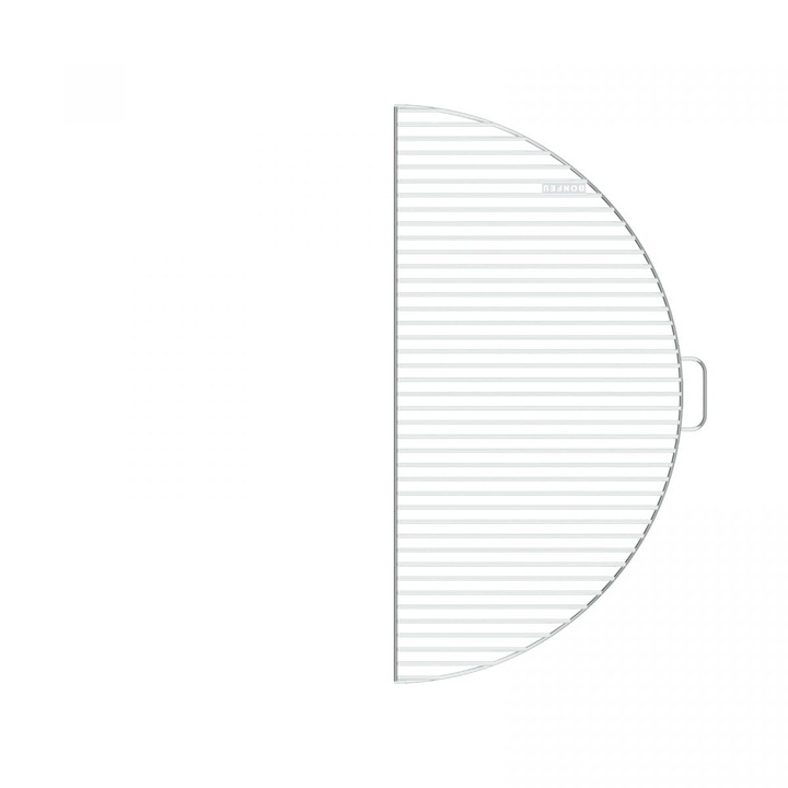 Градински грил Bonfeu BonGrill 1/2 O 60, стомана, сив, 33x61x3см