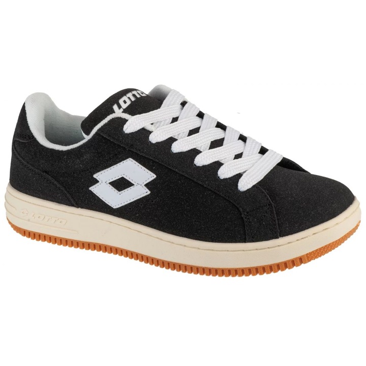 Pantofi sport unisex Lotto Yarin, piele ecologica, alb/negru, 45 EU