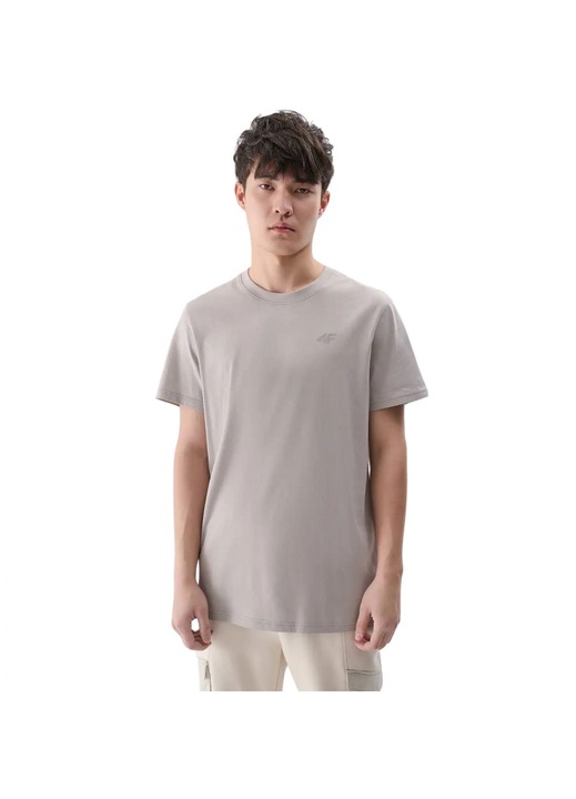 Férfi póló, 4F M2074 4FWSS25TTSHM2074 26S, pamut, szürke, S INTL