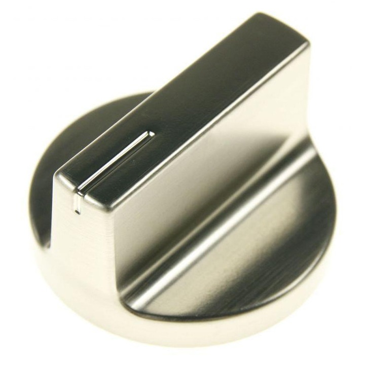 Buton original pentru plita gaz Whirlpool, argintie