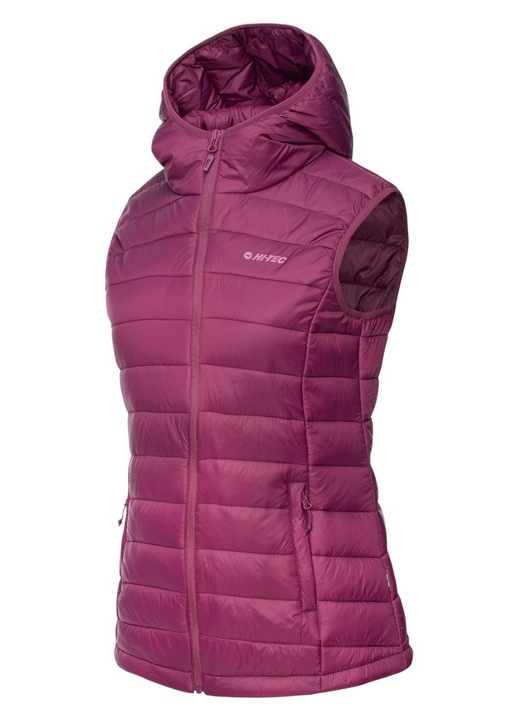 Дамски капитониран елек Hi-Tec, водоустойчив, ветроустойчив, виолетов, найлон, S INTL